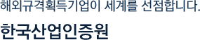 해외규격획득기업이 세계를 선정합니다. 한국산업인증원